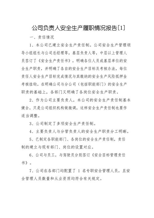 安全履职范文