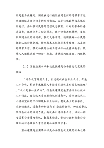 公安信息化中的若干问题研究