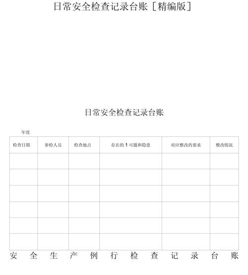 安全台账范文