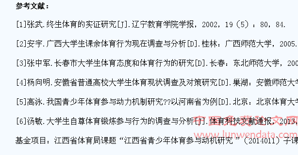 高职院校学生课余体育参与行为现状研究