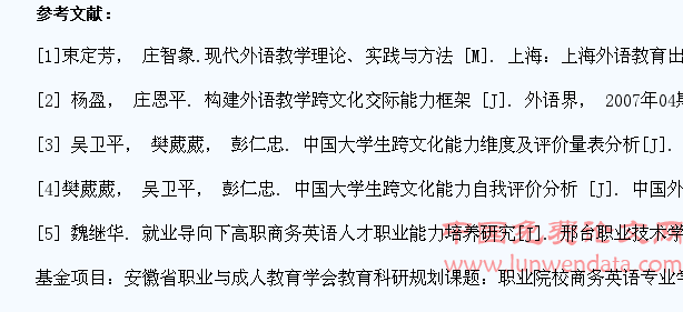 以就业为导向,提升高职商务英语专业学生跨文化交际水平及能力