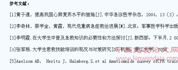 非医学专业大学生急救技能普及的现状分析