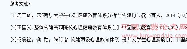大学生心理健康教育体系的构建研究