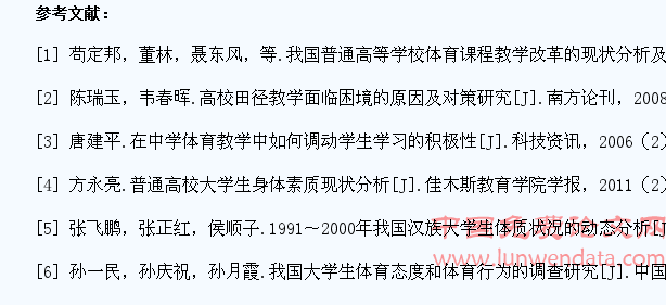 甘肃省普通高校大学生体育锻炼参与度的研究①