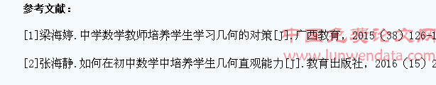 浅谈如何在初中数学中培养学生几何直观能力