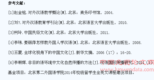 面向留学生的中国文化课程的教学实践