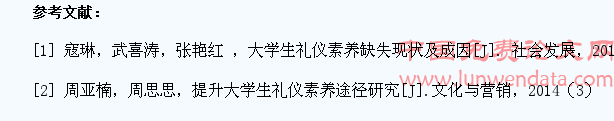 当代大学生文明礼仪素养教育研究综述