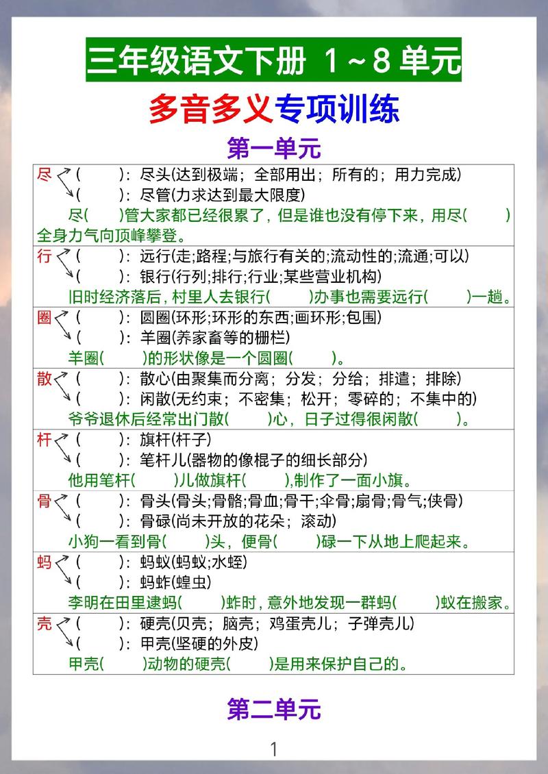 多音多义字的类型及其产生的原因