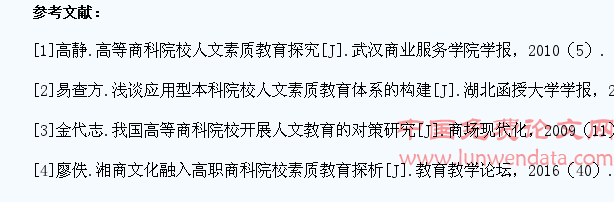 商科院校大学生人文素质教育问题及对策研究
