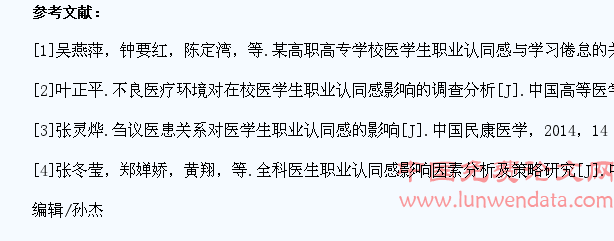 医学生职业认同感