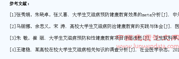 论青年大学生群体艾滋病预防健康教育