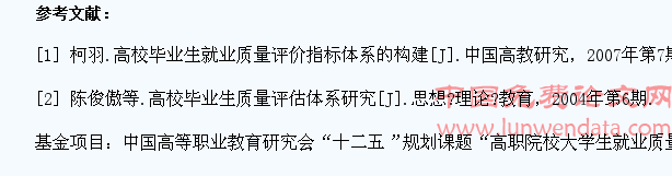 高职大学生就业质量追踪调查的结果与分析