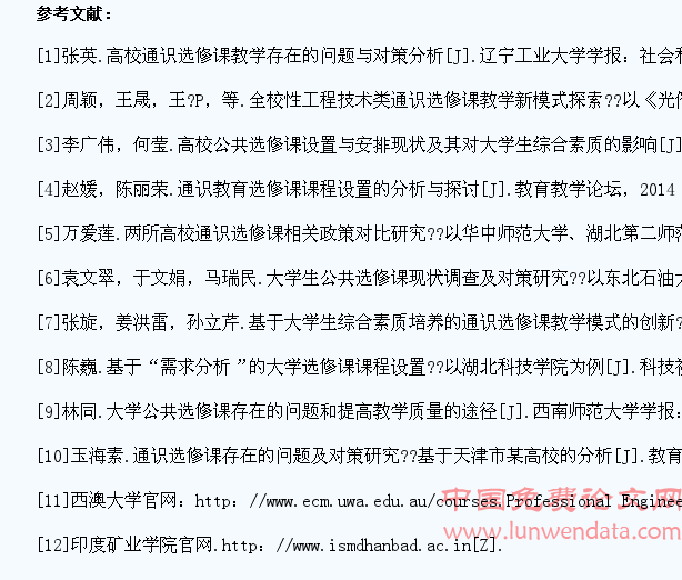 浅论通识教育选修课对大学生综合能力的培养