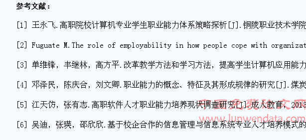 高职计算机专业学生职业能力培养策略