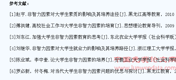 民办高校大学生非智力因素存在的问题及原因