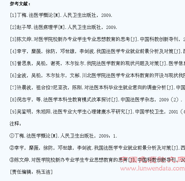 法医学专业学生的心理特点研究