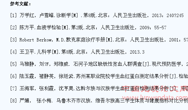 石化企业中小学学生汉族与少数民族(维吾尔族、哈萨克族)贫血调查