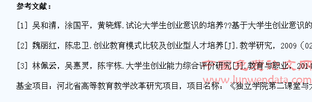第二课堂在独立学院大学生创业教育与实践中的作用
