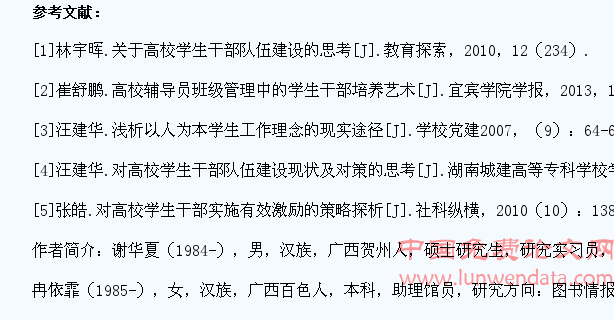 高校学生干部队伍建设的问题及对策