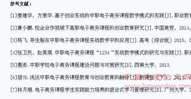 中职学生电子商务实践教学方法初探