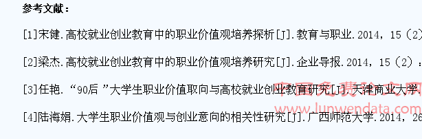 论高校就业创业教育中学生职业价值观的培养??