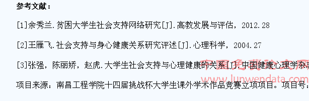 社会支持影响贫困大学生心理健康的调查研究