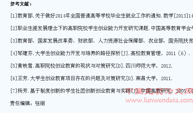 高职院校大学生创业能力开发现状探究