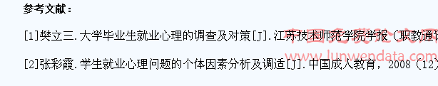 试论高职大学生就业心理问题的表现与调适