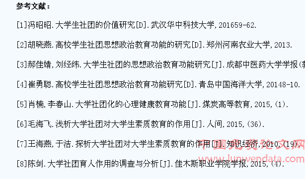 高校学生社团功能研究综述