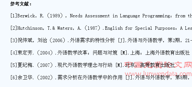 艺术类大学生英语学习需求分析研究