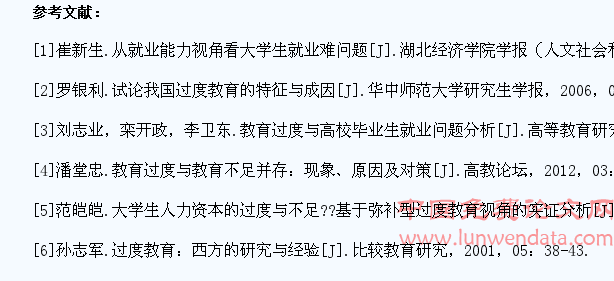 过度教育影响下大学生就业难的问题研究